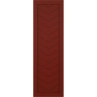 Ekena Millwork 18 W 41 H True Fit PVC egyetlen Panel Chevron Modern stílusú Fix Mount redőnyök, bors piros