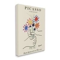 Stupell Industries klasszikus Picasso Virágfestés kezében csokor, 30, tervezte Ros Ruseva