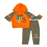 Super Mario kisgyermek fiú kapucnis pulóver és kocogó nadrág ruhakészlet, 2 darab
