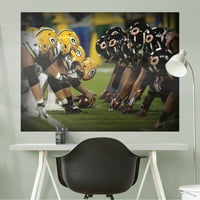 Fathead Chicago Bears v. Green Bay Packers: Scrimmage falfestmény vonala - Óriás NFL eltávolítható fali grafika