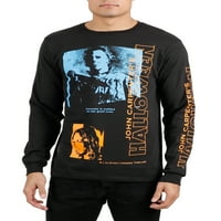 John Carpenter Halloween férfi és nagy férfiak hosszú ujjú grafikus pólója, S-3XL méretű