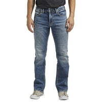 Ezüst Jeans Co. Men's Jace Slim Fit Bootcut farmer, derékméret 30-42