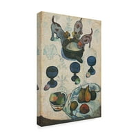 Védjegy Szépművészet „Három kölyökkutya” vászonművészet, Paul Gauguin