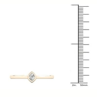 Imperial 1 6ct TDW Marquise Diamond 10K Sárga Arany Volt ígéretgyűrű