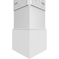 Ekena Millwork 10 W 10'H kézműves klasszikus négyzet alakú nem társított pueblo fretwork oszlop W Standard Capital & Standard