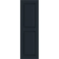 Ekena Millwork 12 W 56 H True Fit PVC Két egyenlő emelt panel redőny, csillagtalan éjszakai kék