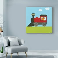 Védjegy Képzőművészet 'Circus Train I' Canvas Art júniusig Erica Vess