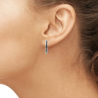 JewelersClub kék gyémánt fülbevalók nők-1 4 karátos kék gyémánt sterling ezüst karika fülbevalók kicsi-hypoallergén karika fülbevalók-kis