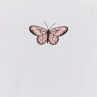 Édes pillangó lányok rövid ujjú felső és kockás szoknyakészlet, 2 darab, méret 4-16