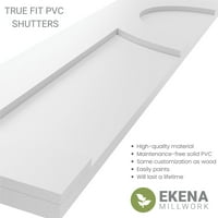 Ekena Millwork 12 W 75 H True Fit PVC Center Circle Arts & Crafts rögzített redőnyök, csillagtalan éjszakai kék