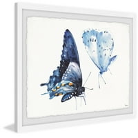 Parvez taj Varázslatos kék pillangók Keretes festési nyomtatás