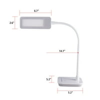 Premium Dimmable Panel LED lámpa asztali íróasztal leolvasási lámpa érintésvezérlés és fényerő beállításai