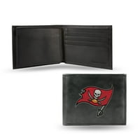 RICO Industries Football Tampa Bay Buccaneers hímzett valódi bőr Billfold Wallet 3.25 4.25 - Slim