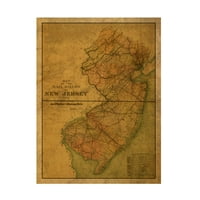Red Atlas Designs 'New Jersey 1887' Canvas Art