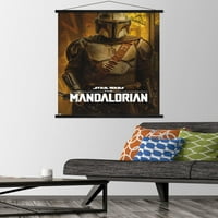 Csillagok háborúja: A Mandalori szezon-Mandalori Falplakát fa mágneses kerettel, 22.375 34