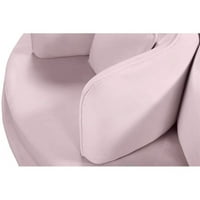 Meridian bútor Circlet rózsaszín bársony körforgalom kanapé arany vas lábakkal