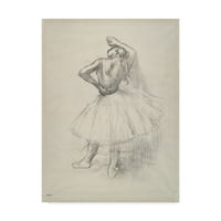 Védjegy Képzőművészet 'Danseuse Debout Le Bras Droit Leve' vászon művészet, Edgar Degas