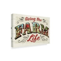 Védjegy Szépművészet „Farm Life IV a fa” vászon művészete: Janelle Penner