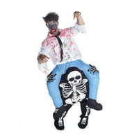 Morph Felnőtt Csontváz Háton Jelmez Férfi Ijesztő Út Halloween Halloween Fekete Egy Méret