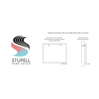 Stupell Industries New Jersey Részletes minta Grafikus Art Fekete Keretes Art Print Wall Art, Design by Valentina Harper