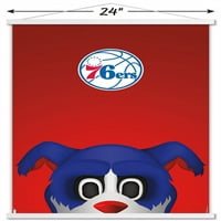 Philadelphia 76ers - S. Preston Mascot Franklin fali poszter mágneses kerettel, 22.375 34