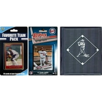 & I Collectables MLB Minnesota ikrek Engedélyezett Topps Team Set és Kedvenc Player Trading Cards Plus Storage Album