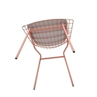 Manhattan Comfort Madeline szék, szett Üléspárnával rózsaszín rózsaszín arany és fehér színben
