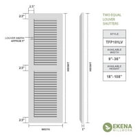 Ekena Millwork 15 W 80 H True Fit PVC Két egyenlő redőny, csillagtalan éjszakai kék