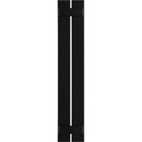 Ekena Millwork 1 4 W 29 H True Fit PVC Két tábla távolságra helyezett tábla-N-Batten redőnyök, fekete
