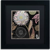Védjegy Képzőművészet Daisy Cartwheels I Canvas Art by Color Bakery Black Matte, Fekete Folyam