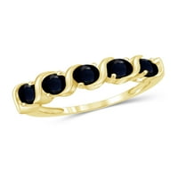 JewelersClub Sapphire Ring Birthstone ékszerek - 1. Karát -zafír 14K aranyozott ezüst gyűrűs ékszerek - drágakő gyűrűk hipoallergén