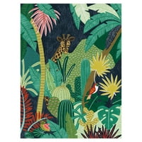 Trópusi okapi, Kristine Hegre Canvas Art Print