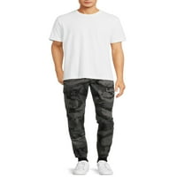 Tony Hawk Men's Camo Stretch Twill Cargo Joggers, S-XL méretű