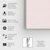 A Wynwood Studio Fashion and Glam Wall Art vászon 'All she Needs at the Sea' cipőt nyomtat-Szürke, rózsaszín
