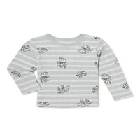 Garanimals Baby & Toddler Boys hosszú ujjú csíkos póló, méretek 12m-5T