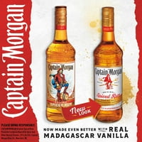 Morgan kapitány eredeti fűszeres rum, 1. ML műanyag palack futball jégformával, 35% ABV