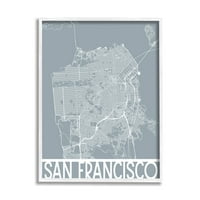 Stupell Industries San Francisco Geometrikus Street City Map California Transportation, 30, Design: Daphne Polselli