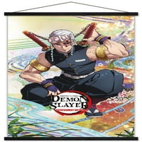 Demon Slayer-Tengen Uzui egy lapos fali poszter mágneses kerettel, 22.375 34