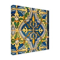 Védjegy Képzőművészet „A Keleti Mozaik Spanyolország részletei” vászon művészete, Philippe Hugonnard
