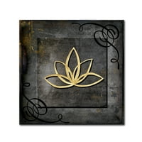 Védjegy Szépművészet 'Grunge Gold Crown Lotus' Canvas Art készítette: LightBoxJournal