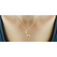 Ezüst lánc nyaklánc nőknek - 14K aranyozott ezüst zsiráf nyaklánc - elegáns, lenyűgöző ezüst nyilatkozat nyaklánc ajándékok JewelersClub