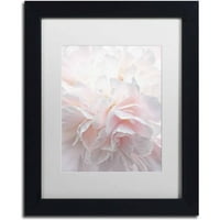 Védjegy Képzőművészet „Pink Peony Piros IV” vászon művészete: Cora Niele, White Matte, Fekete Frame