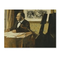 Védjegy Szépművészet „A csellista pilet” vászon művészete Degas