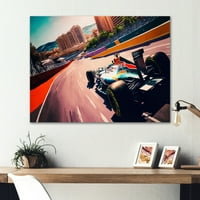 Designart versenyautó a Monaco GP III Canvas Wall Art -ban