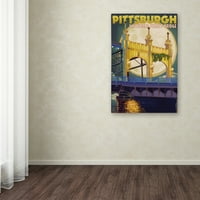 Védjegy Szépművészet 'Pittsburgh' vászon művészete: Lantern Press