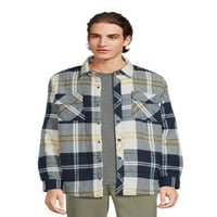 George férfi és nagy férfi kockás flanel ing kabát, S-3XL méretű