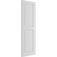 Ekena Millwork 12 W 68 H True Fit PVC Két egyenlő emelt panel redőny, fehér