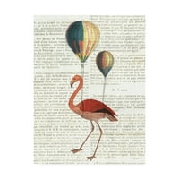 Védjegy Képzőművészet „Flying Flamingo” vászon művészete: Sue Schlabach