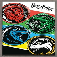 A Varázsvilág: Harry Potter-Színes Címerek Fali Poszter, 22.375 34