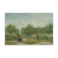 Védjegy Szépművészeti Párok a Voyer Dargenson Parkban, Asnieres -ben, 1887 -es vászon művészete Vincent Van Gogh